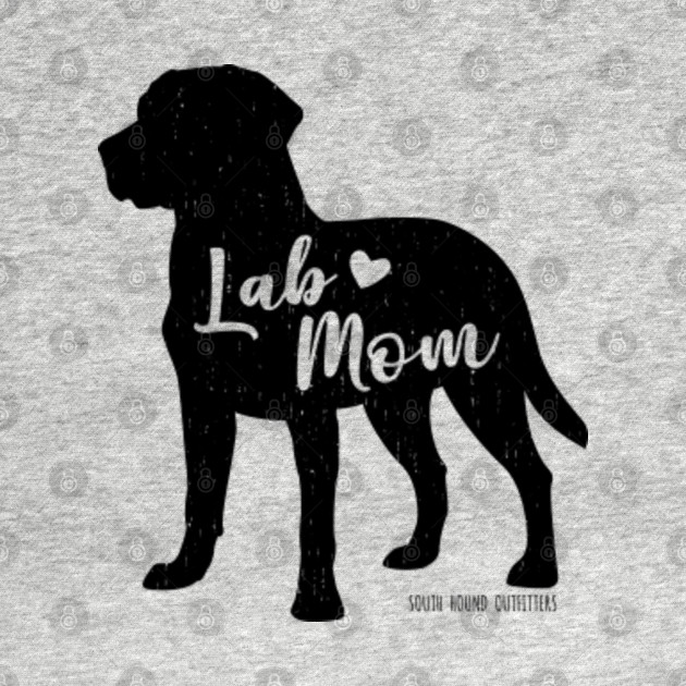 Lab Mom, Labrador Retriever Dog Silhouette - Labrador Retriever - Long